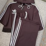 ست شلوار تیشرت باکسی کلاه دار